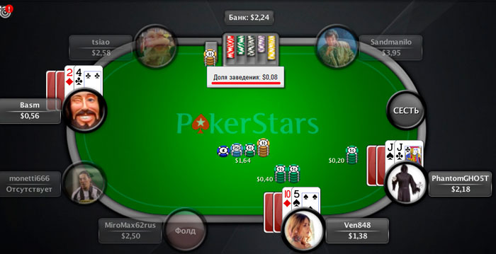 Доля заведения PokerStars
