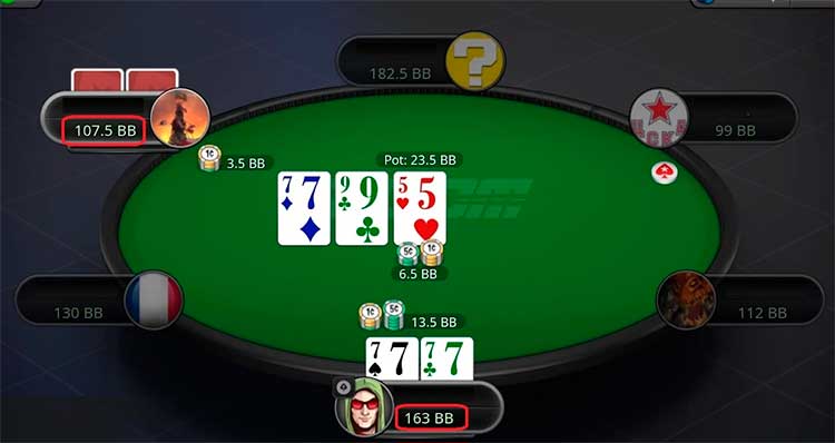 Высокий S-P-R на флопе