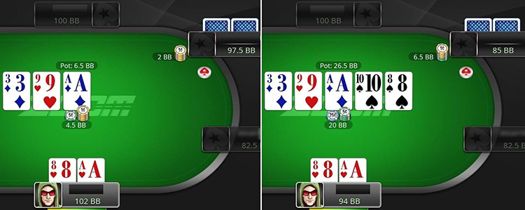 Чек и колл до шоудауна