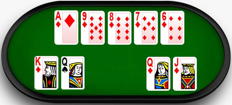 Младший стрит-флеш в Холдеме 6+