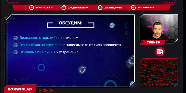 Обучение в видео-уроке от Академии Покера